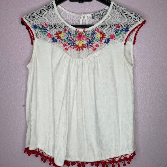 White and colorful crochet top - Picture 1 of 2